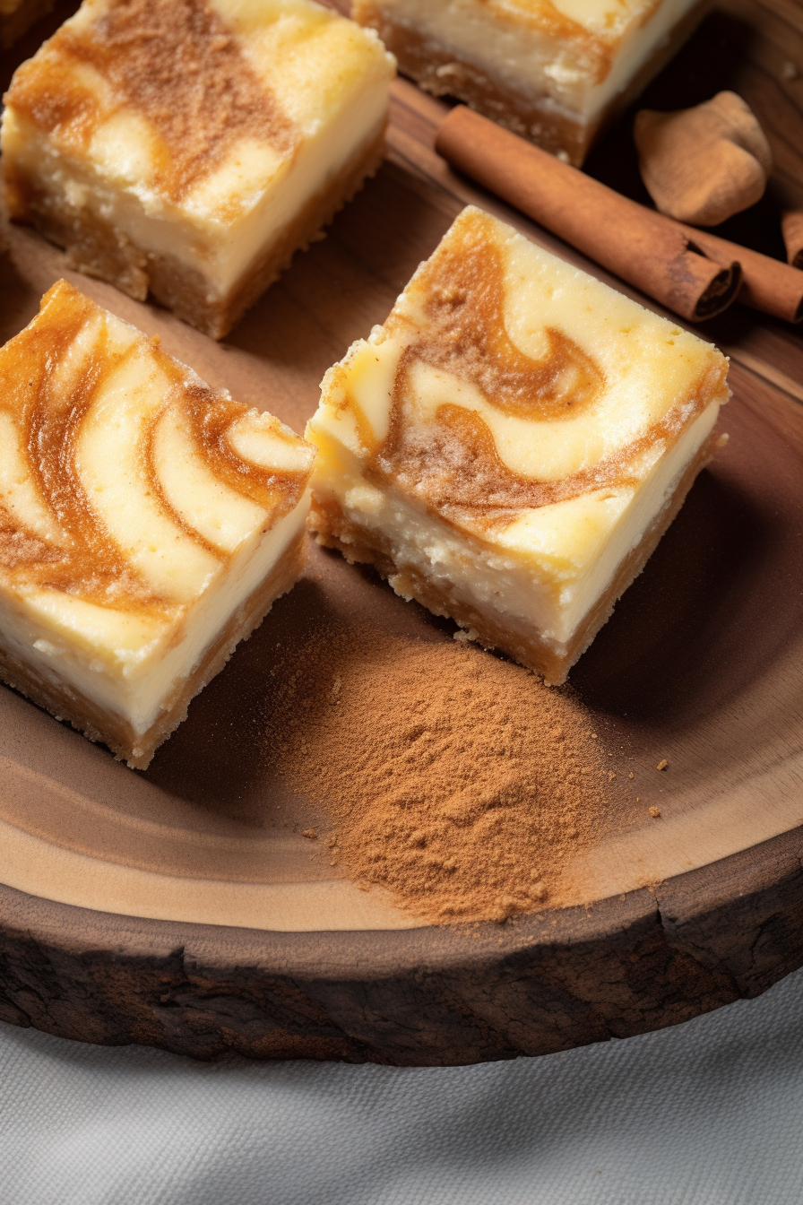 Blender Cinnamon Roll Cheesecake Bars