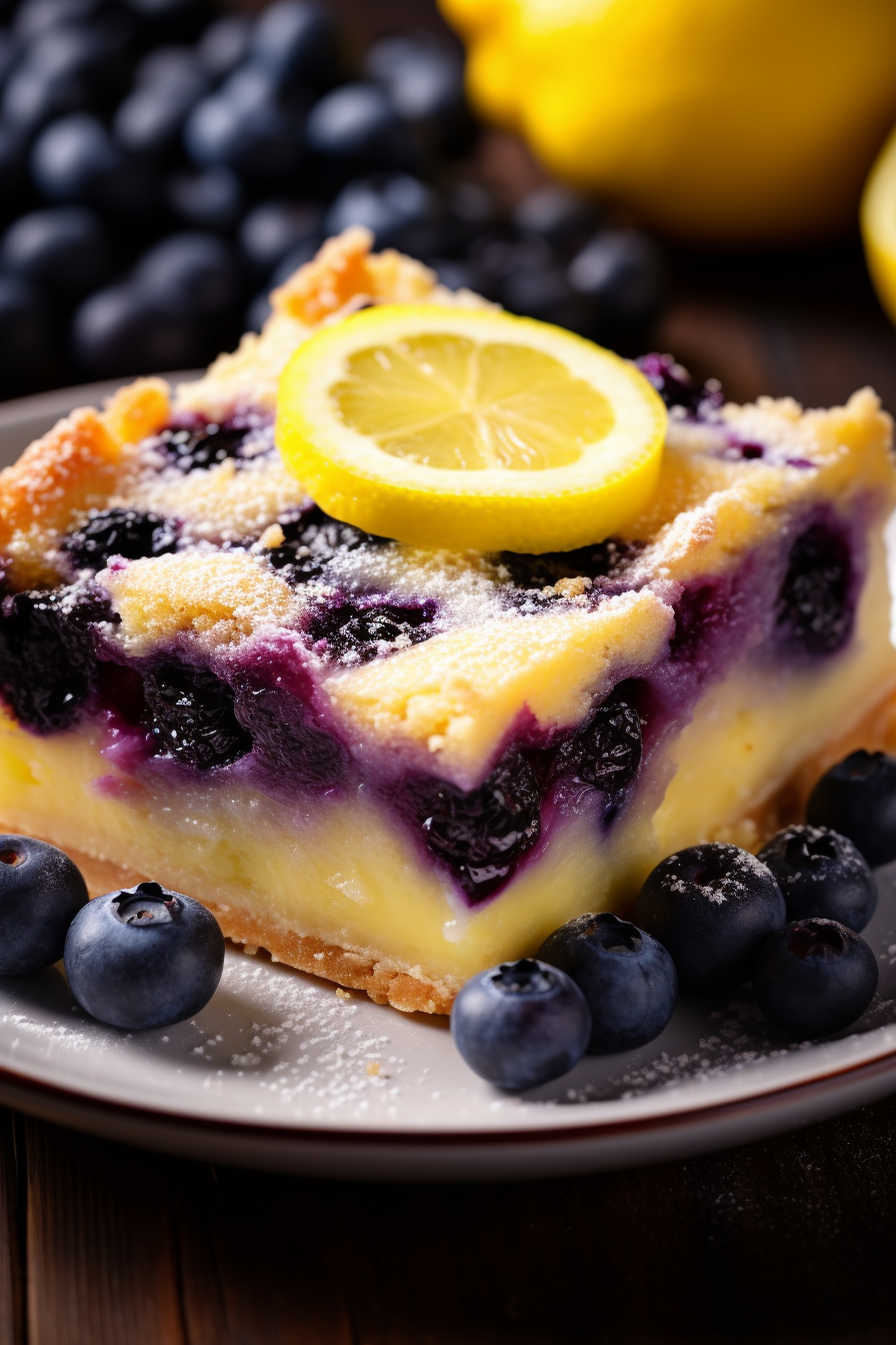 Blueberry Lemon Custard Bars