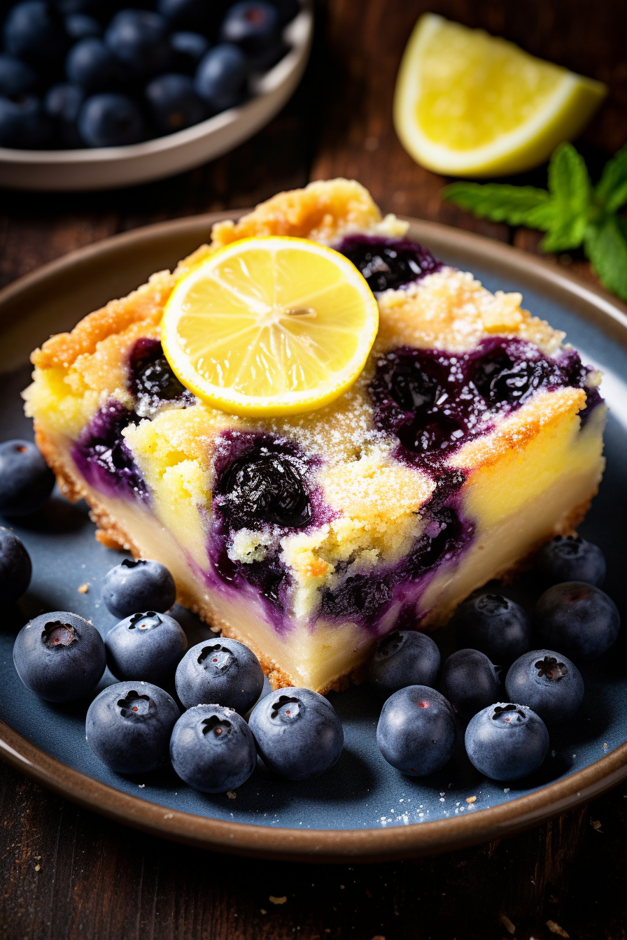Blueberry Lemon Custard Bars