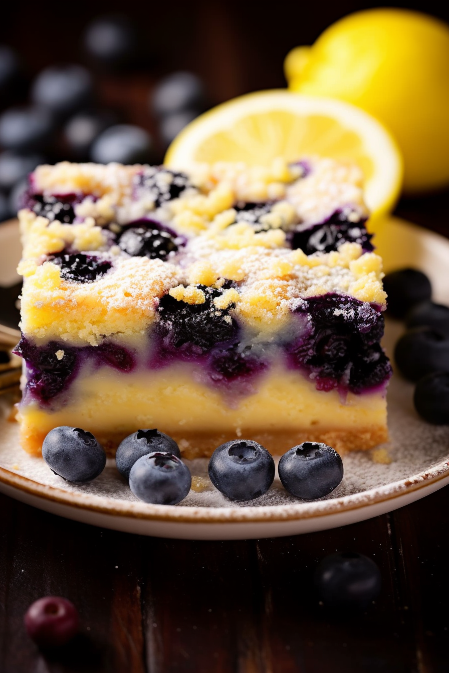 Blueberry Lemon Custard Bars