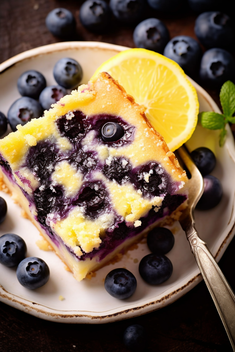 Blueberry Lemon Custard Bars