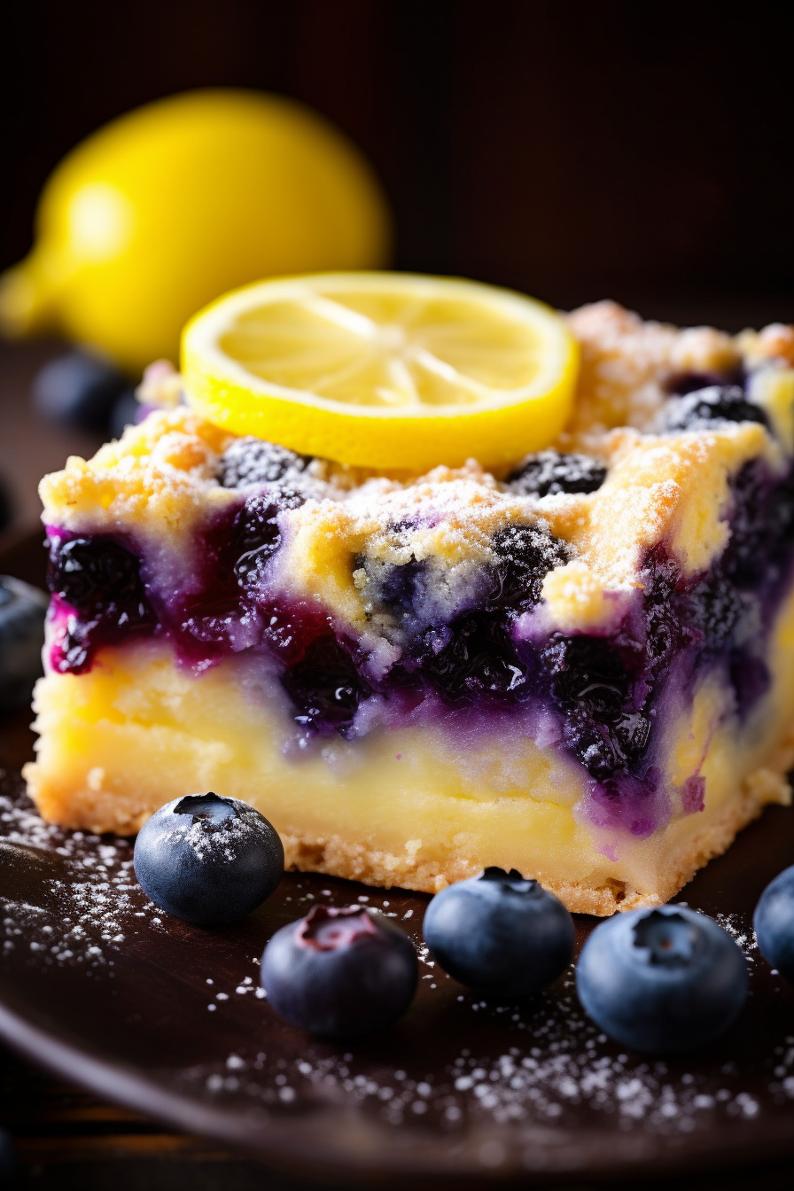 Blueberry Lemon Custard Bars