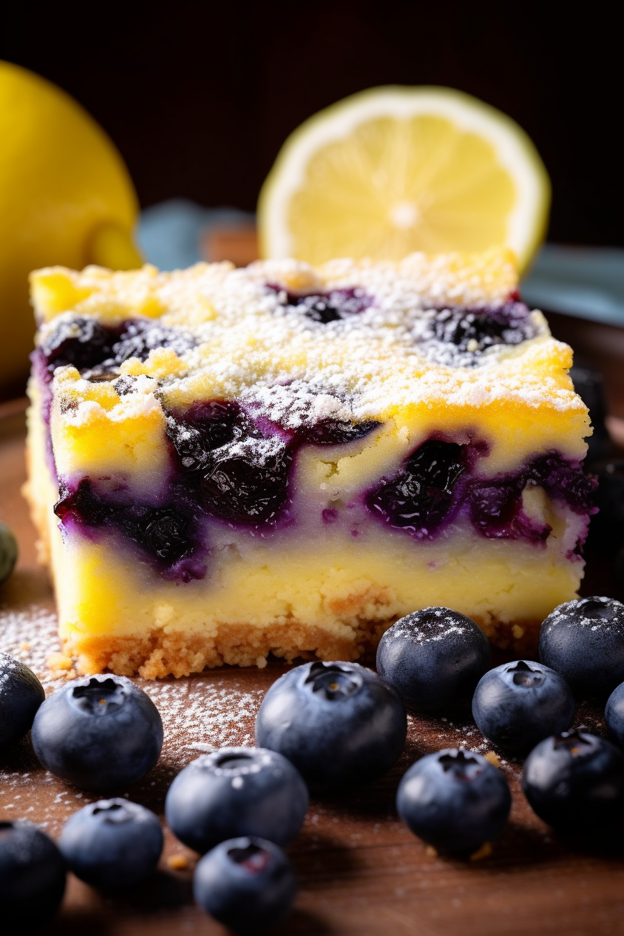 Blueberry Lemon Custard Bars