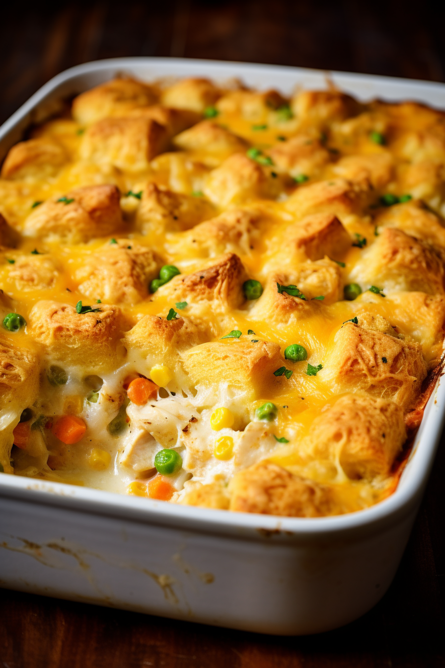 Chicken Pot Pie Bubble Up Casserole