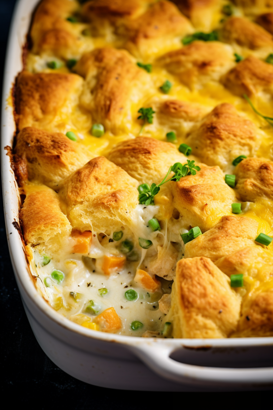 Chicken Pot Pie Bubble Up Casserole
