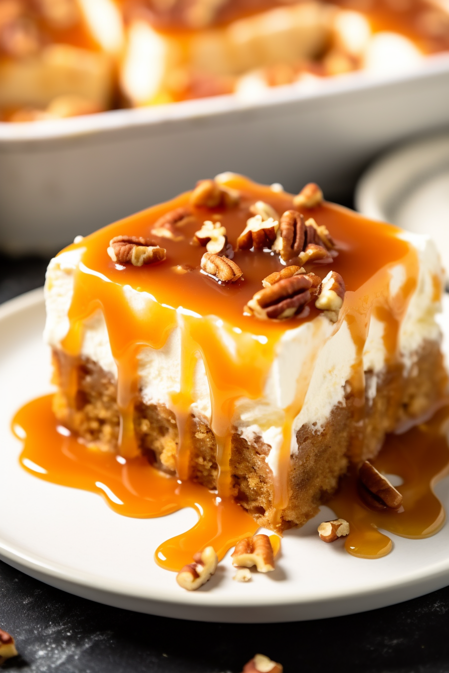 Caramel Carrot Cake Poke Cake