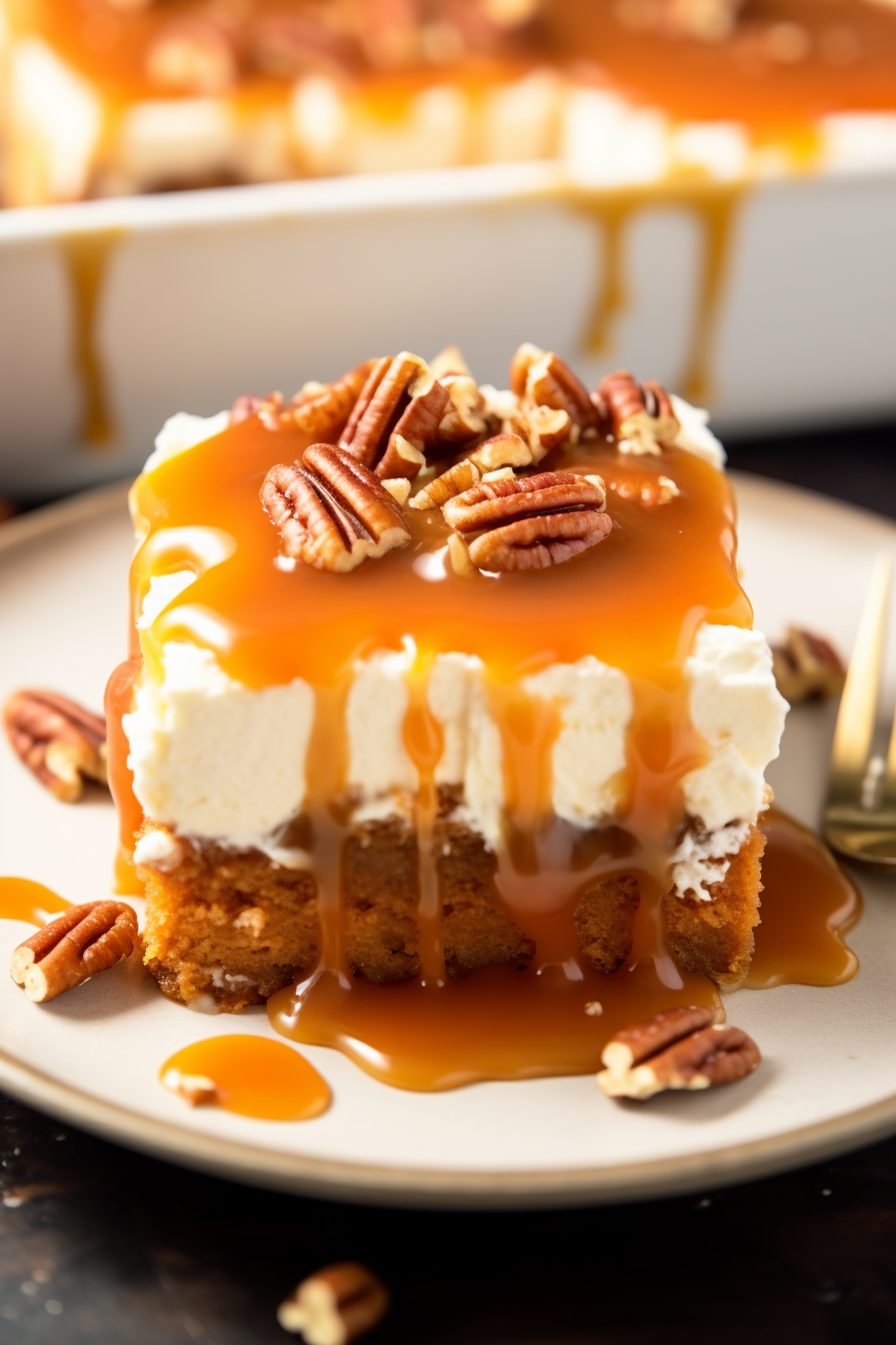 Caramel Carrot Cake Poke Cake