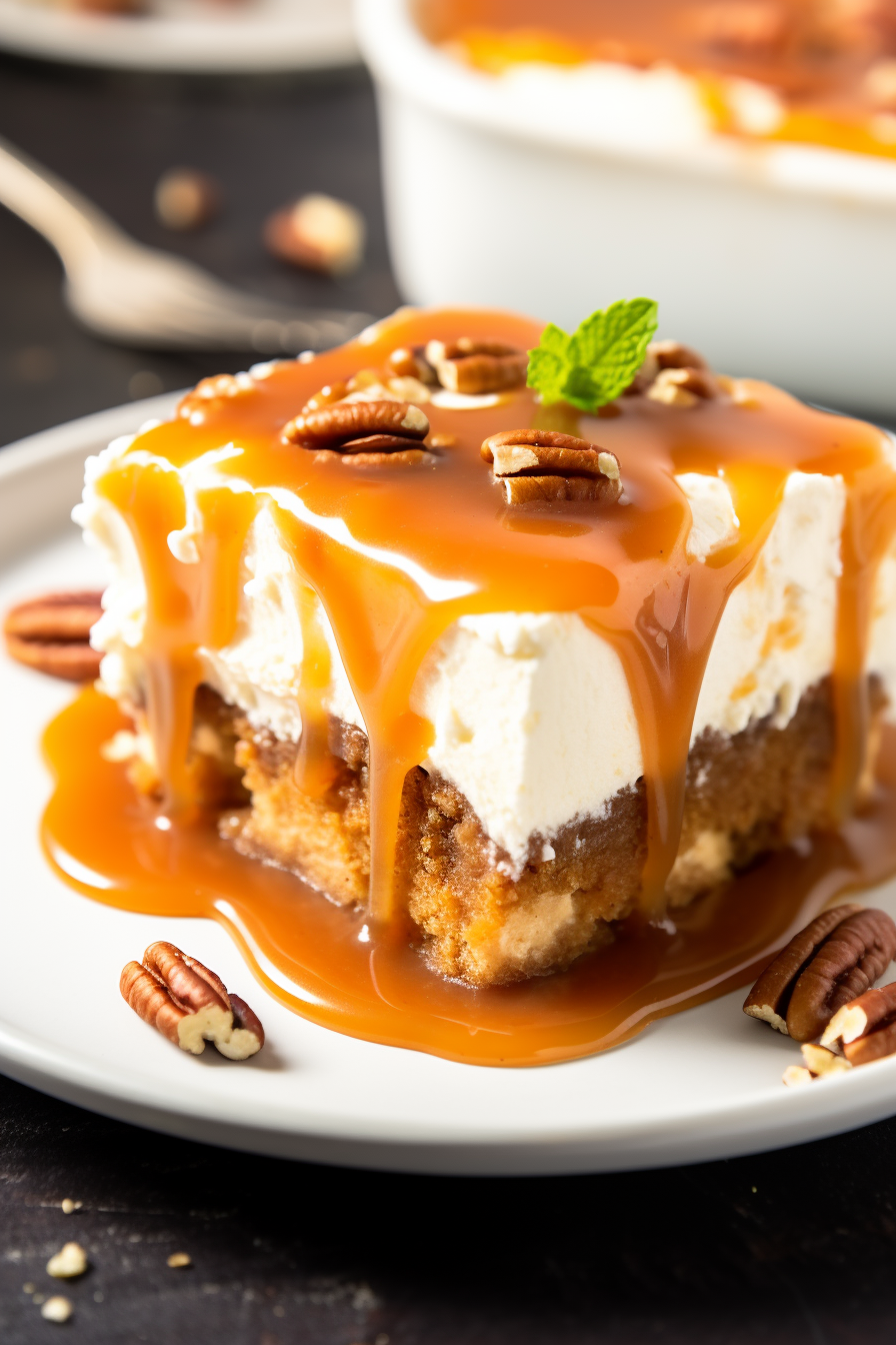 Caramel Carrot Cake Poke Cake