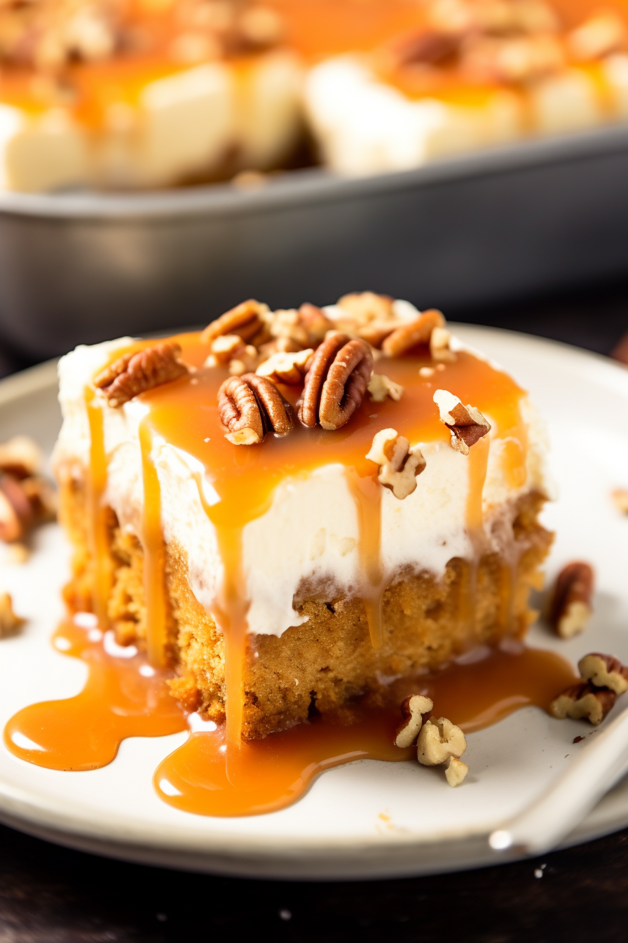 Caramel Carrot Cake Poke Cake