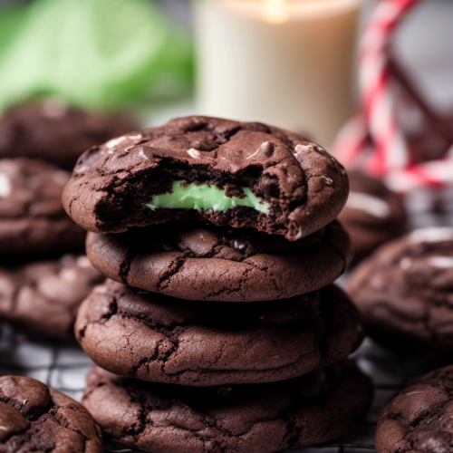 Chocolate Peppermint Cheesecake Cookies