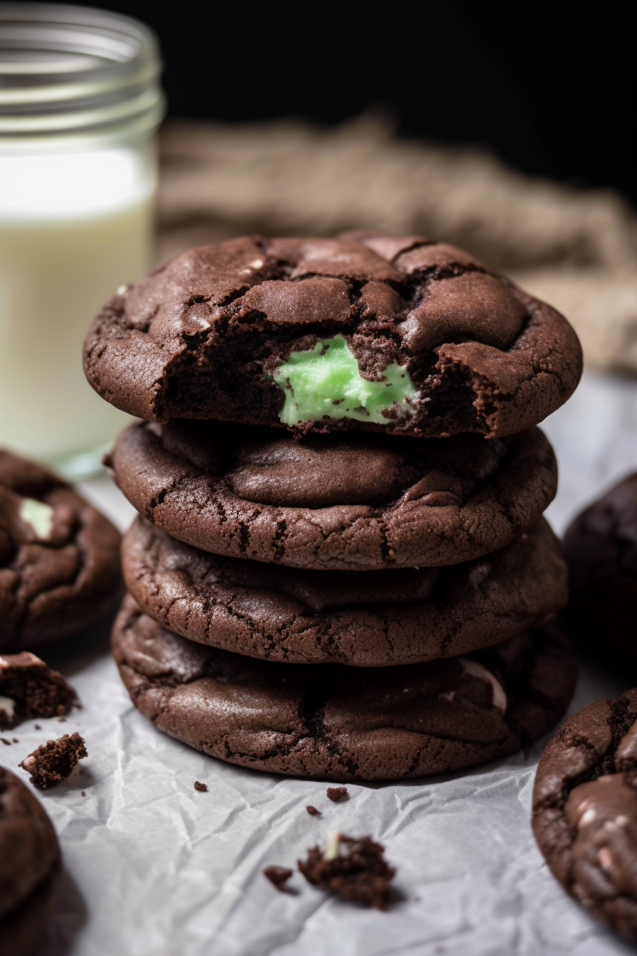 Chocolate Peppermint Cheesecake Cookies