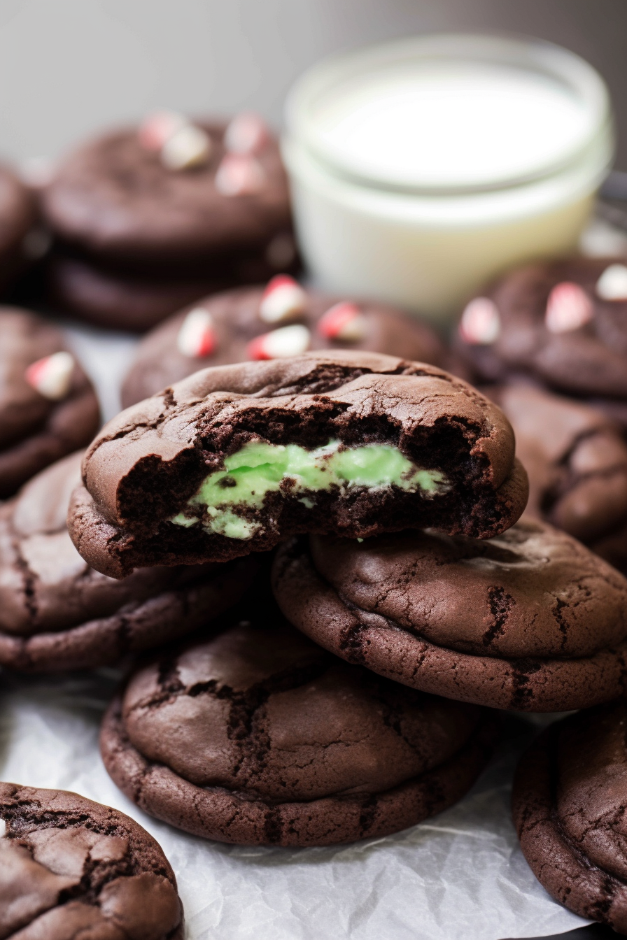 Chocolate Peppermint Cheesecake Cookies