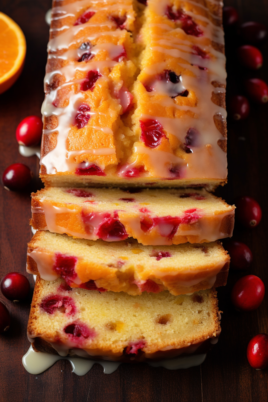 Cranberry Bread with Orange Glaze