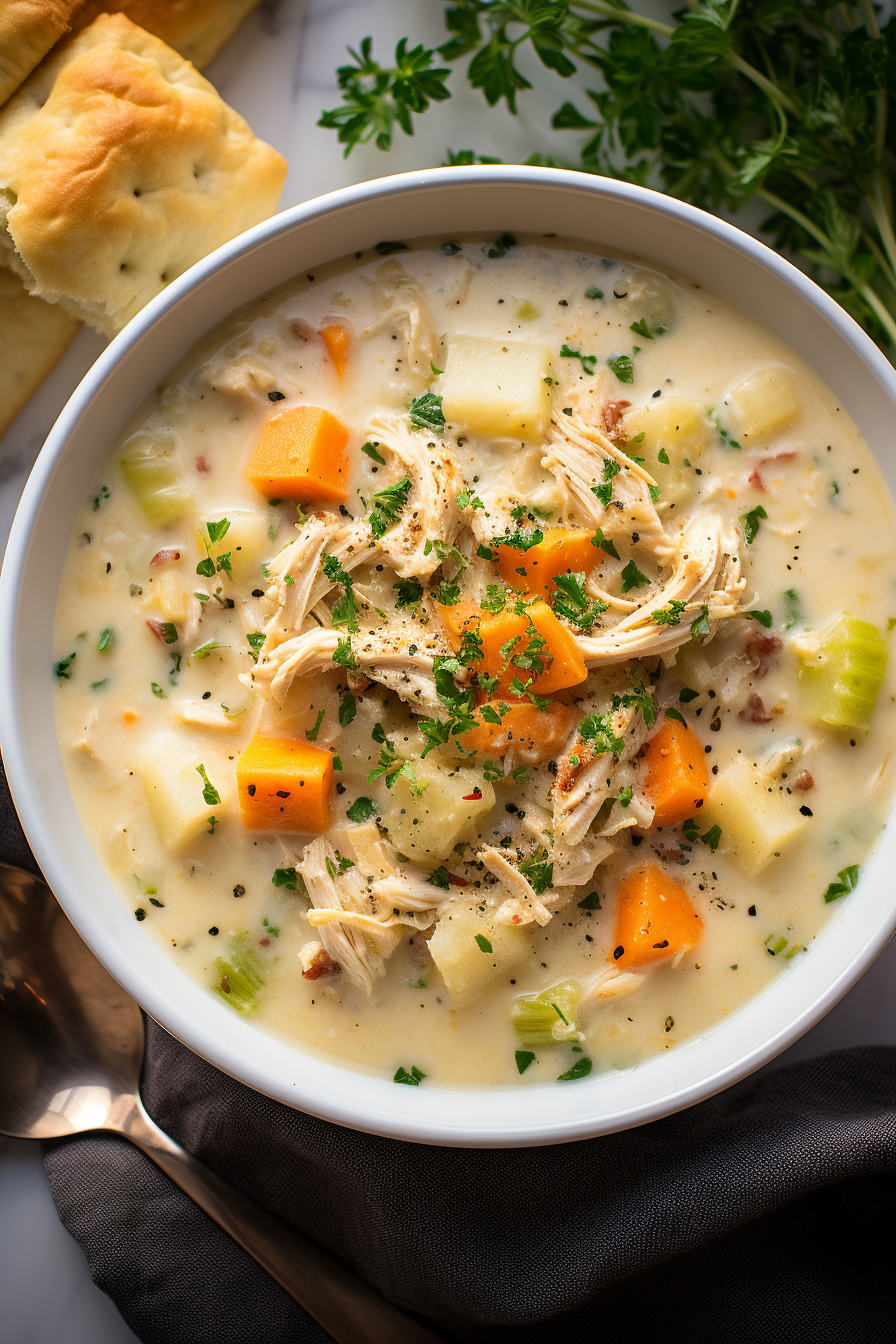 Crockpot Chicken Pot Pie Soup