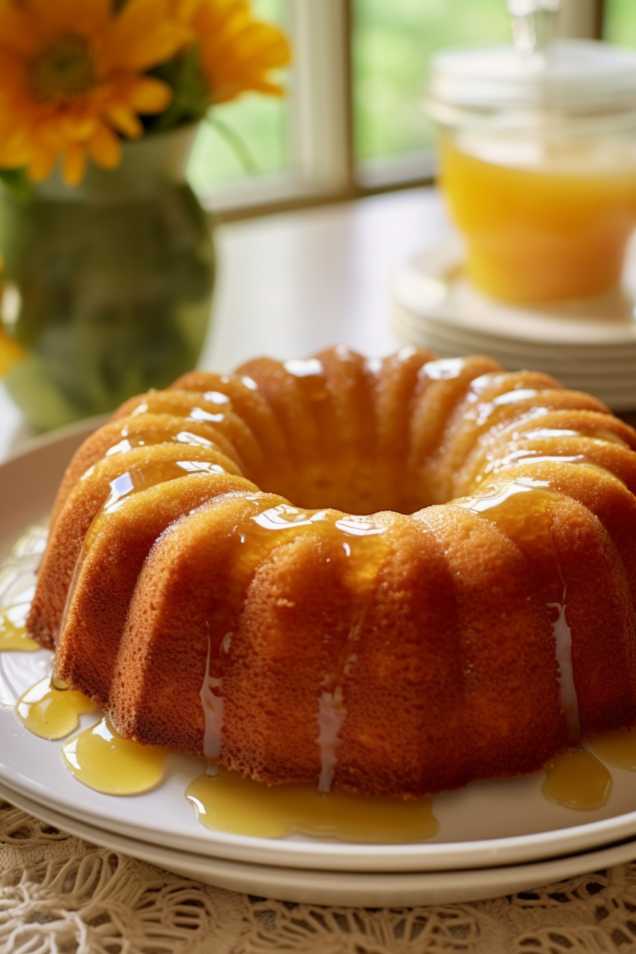 Kentucky Butter Cake With Rum Sauce