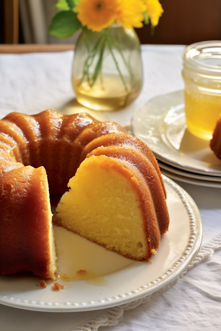 Kentucky Butter Cake With Rum Sauce
