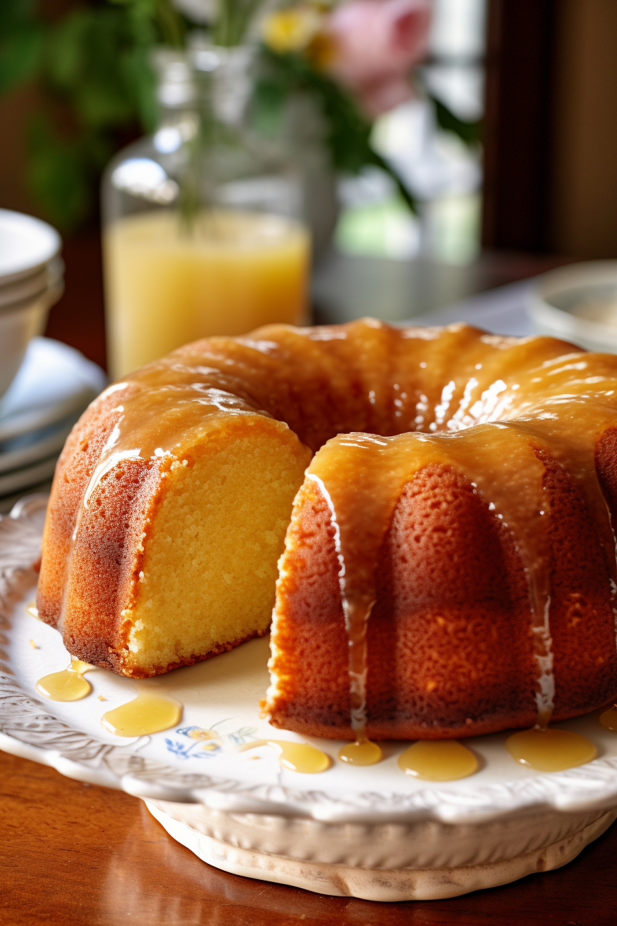 Kentucky Butter Cake With Rum Sauce