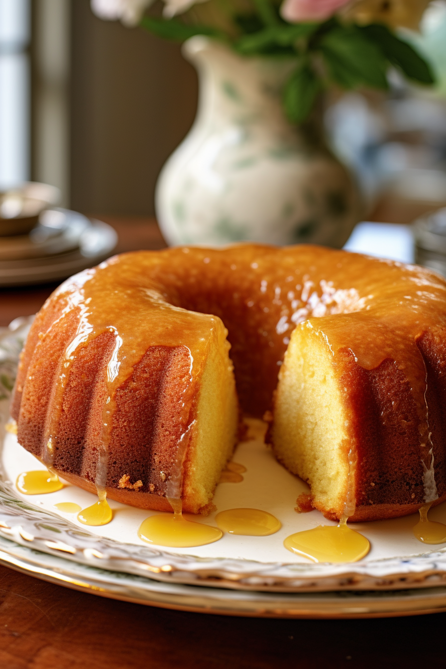 Kentucky Butter Cake With Rum Sauce