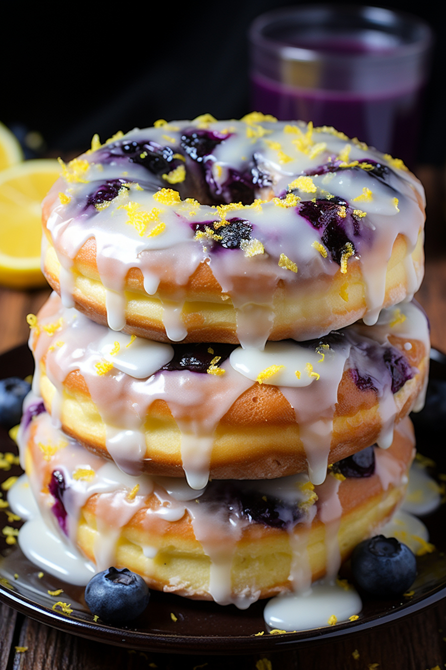 Lemon Blueberry Donuts
