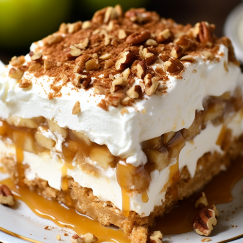 No-Bake Oatmeal Apple Pie Lasagna