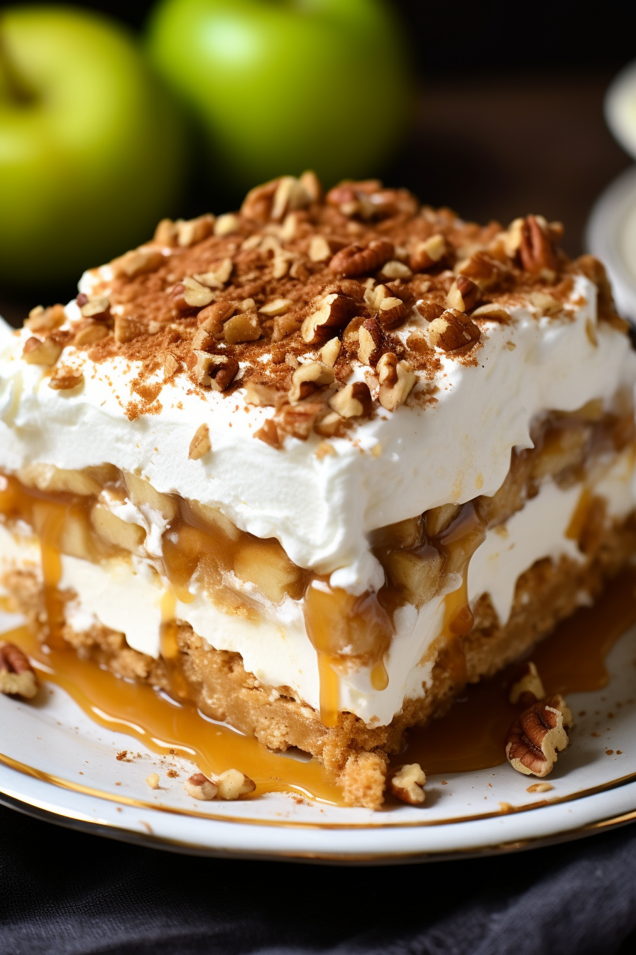 No-Bake Oatmeal Apple Pie Lasagna