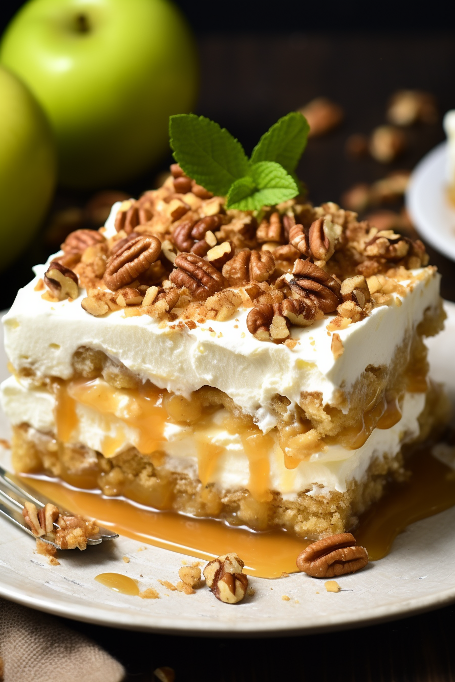No-Bake Oatmeal Apple Pie Lasagna