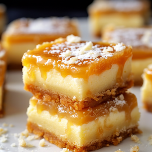 Ooey Gooey Salted Caramel Butter Cake Bars