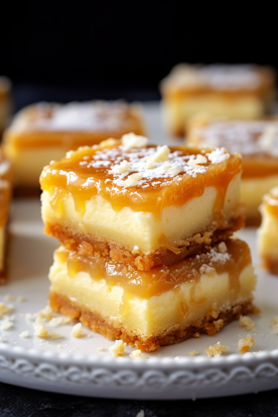 Ooey Gooey Salted Caramel Butter Cake Bars