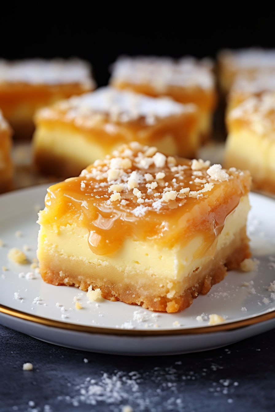 Ooey Gooey Salted Caramel Butter Cake Bars