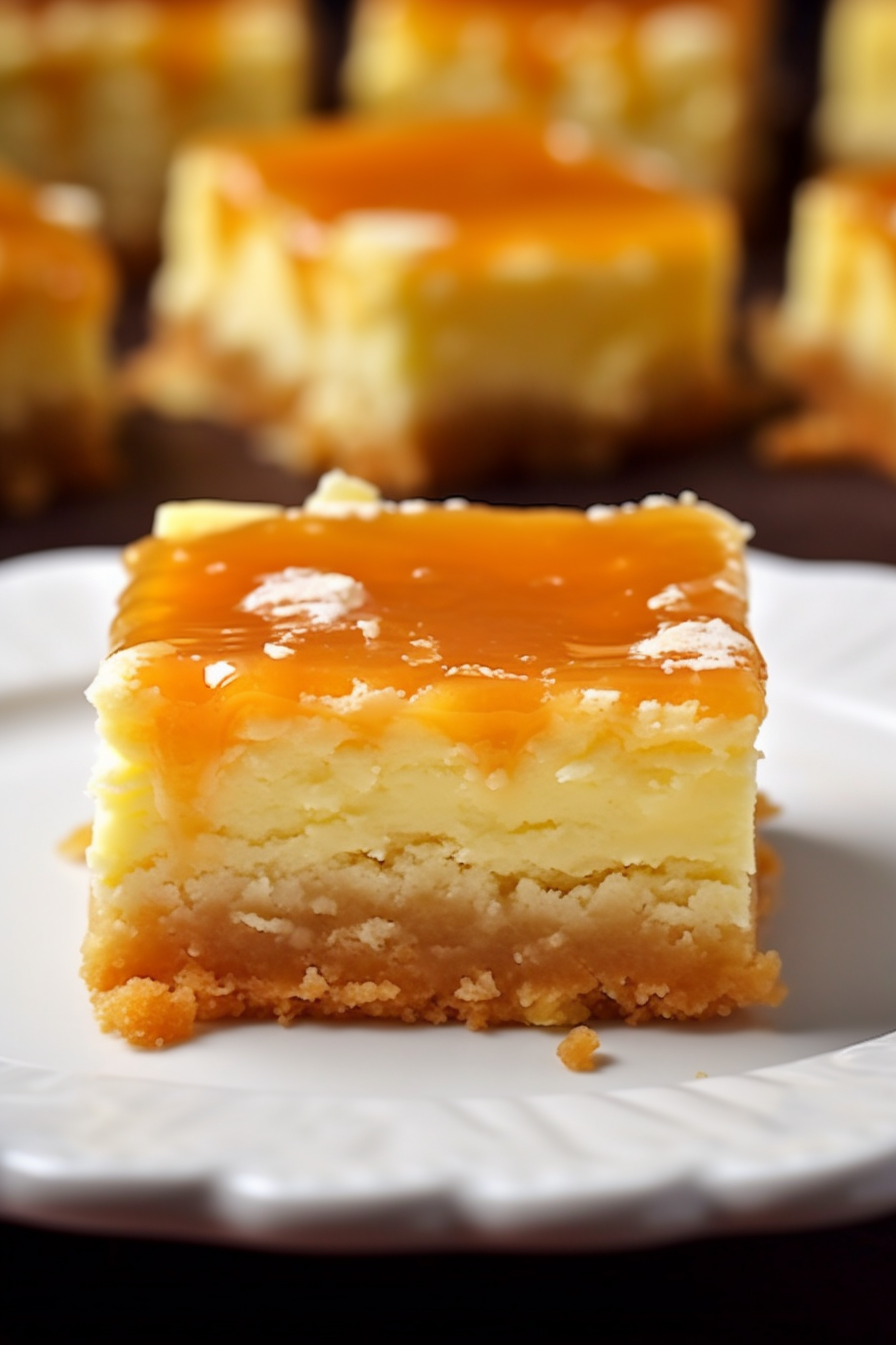Ooey Gooey Salted Caramel Butter Cake Bars