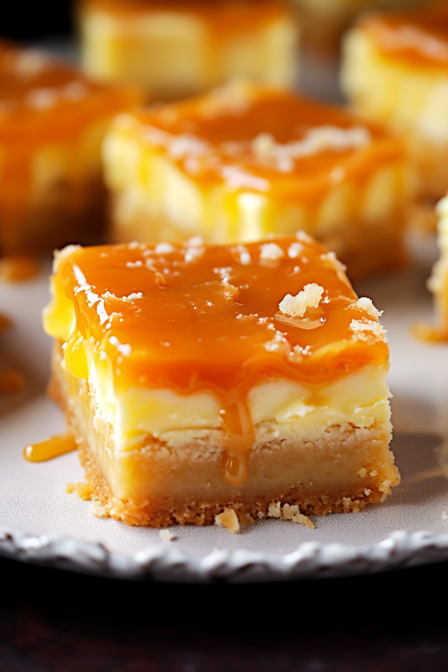 Ooey Gooey Salted Caramel Butter Cake Bars