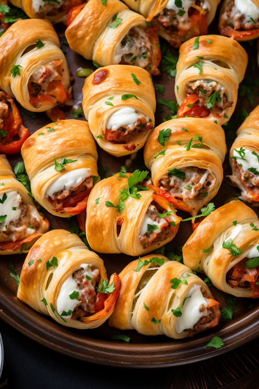Rotel Sausage & Cream Cheese Crescents