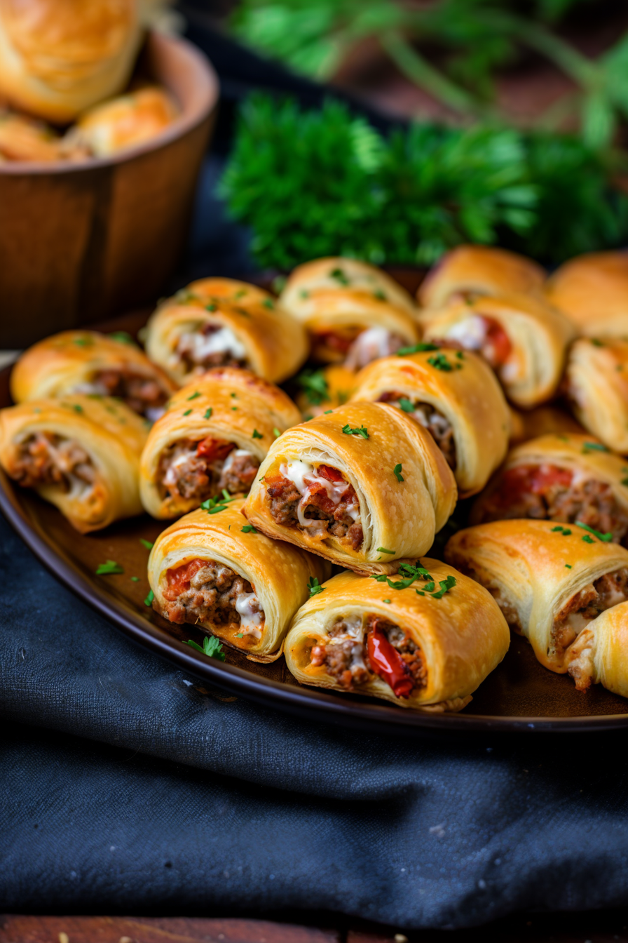 Rotel Sausage & Cream Cheese Crescents