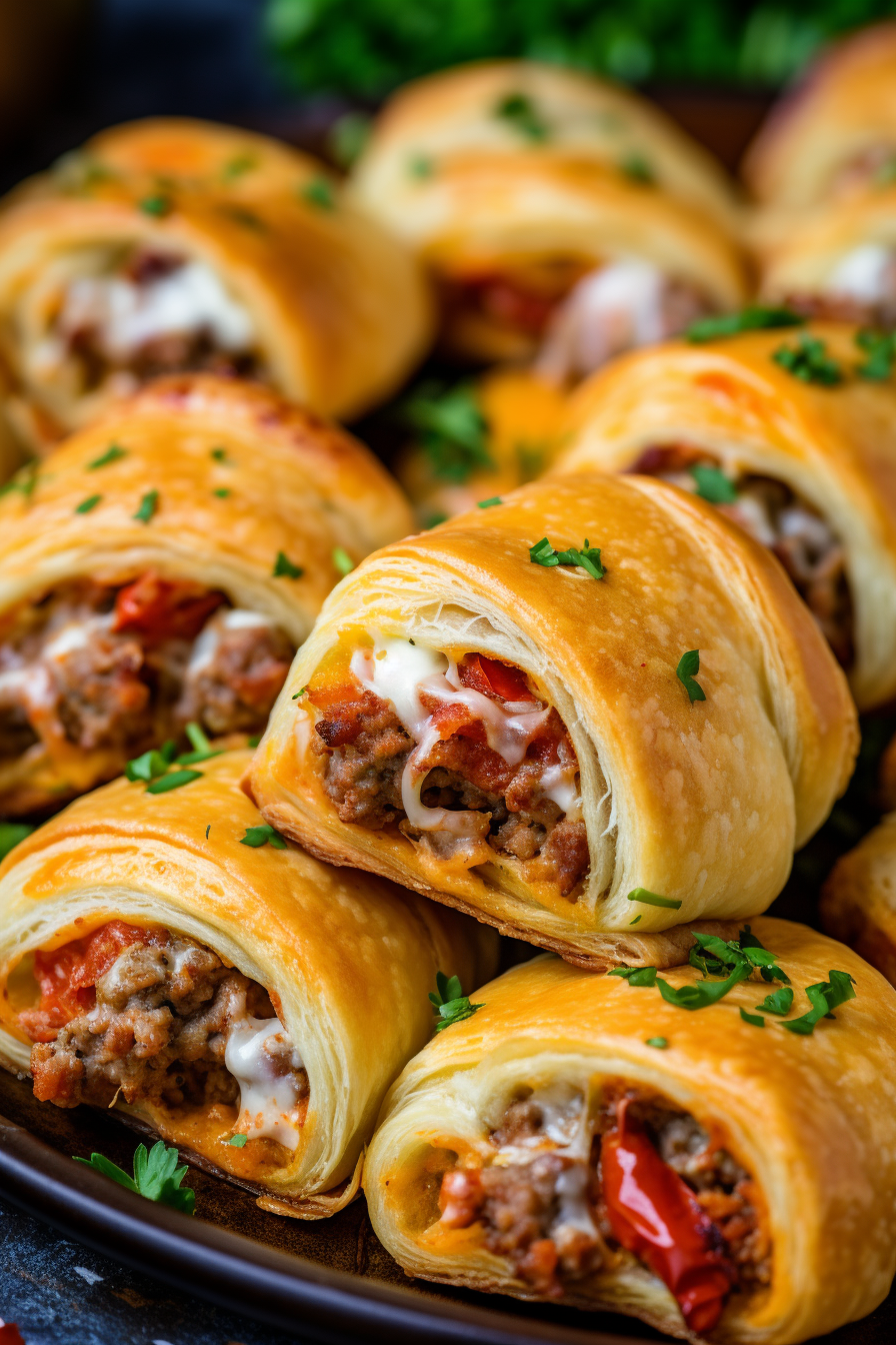 Rotel Sausage & Cream Cheese Crescents