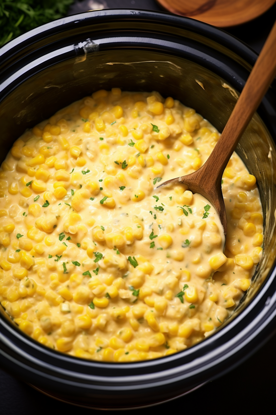 Slow Cooker Creamy Cheesy Corn
