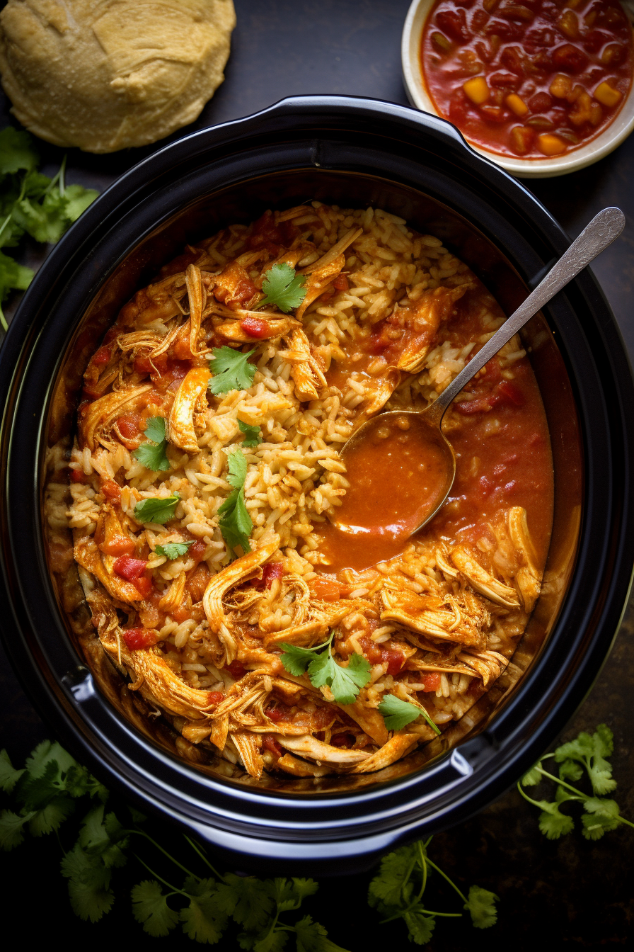 Slow Cooker Taco Chicken & Rice