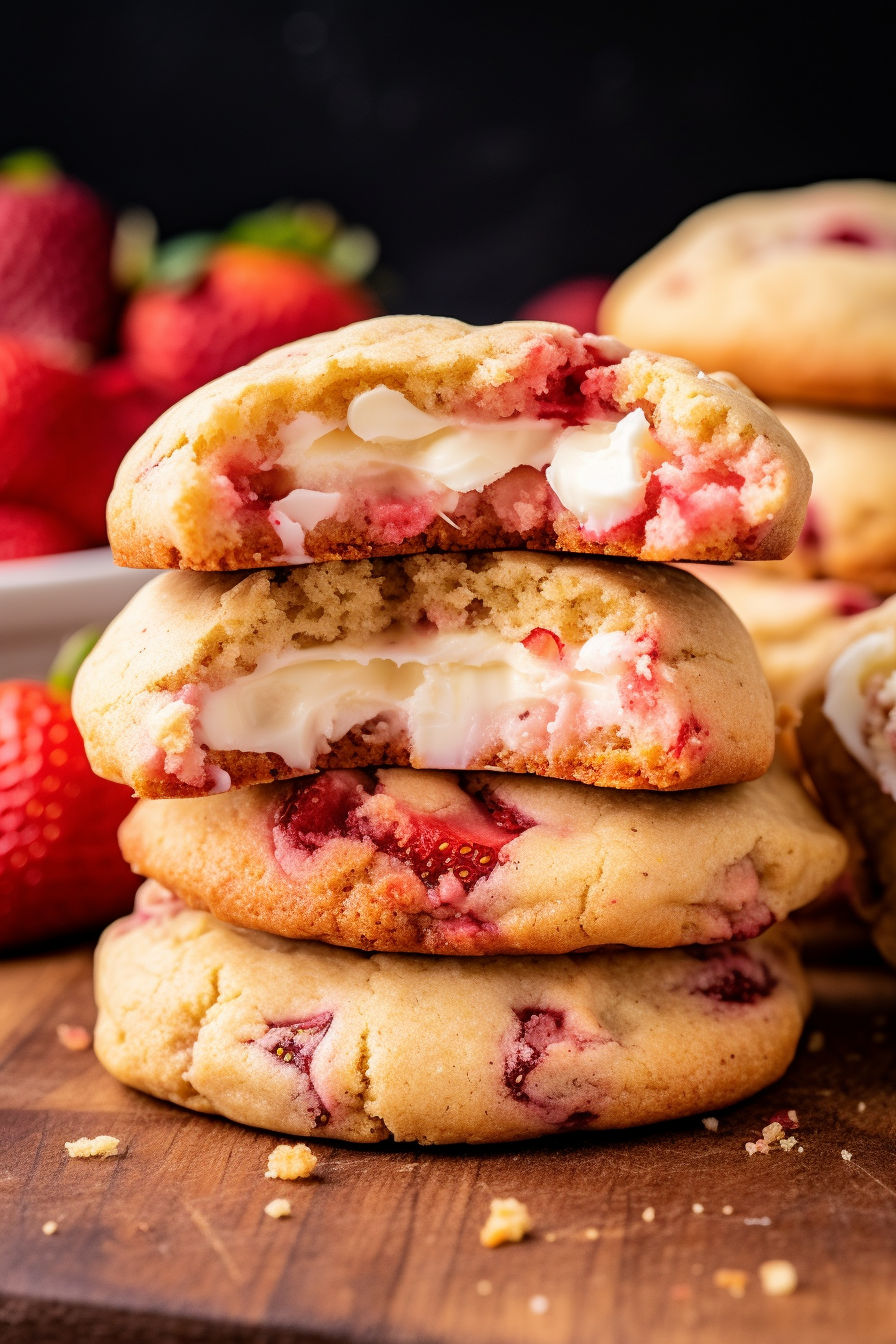 Strawberry Cheesecake Cookies