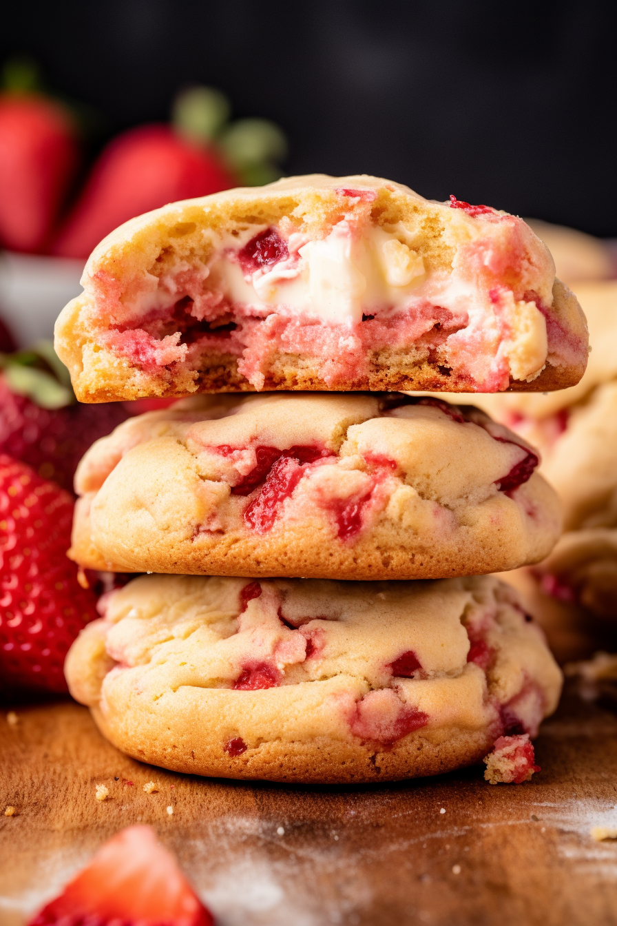 Strawberry Cheesecake Cookies