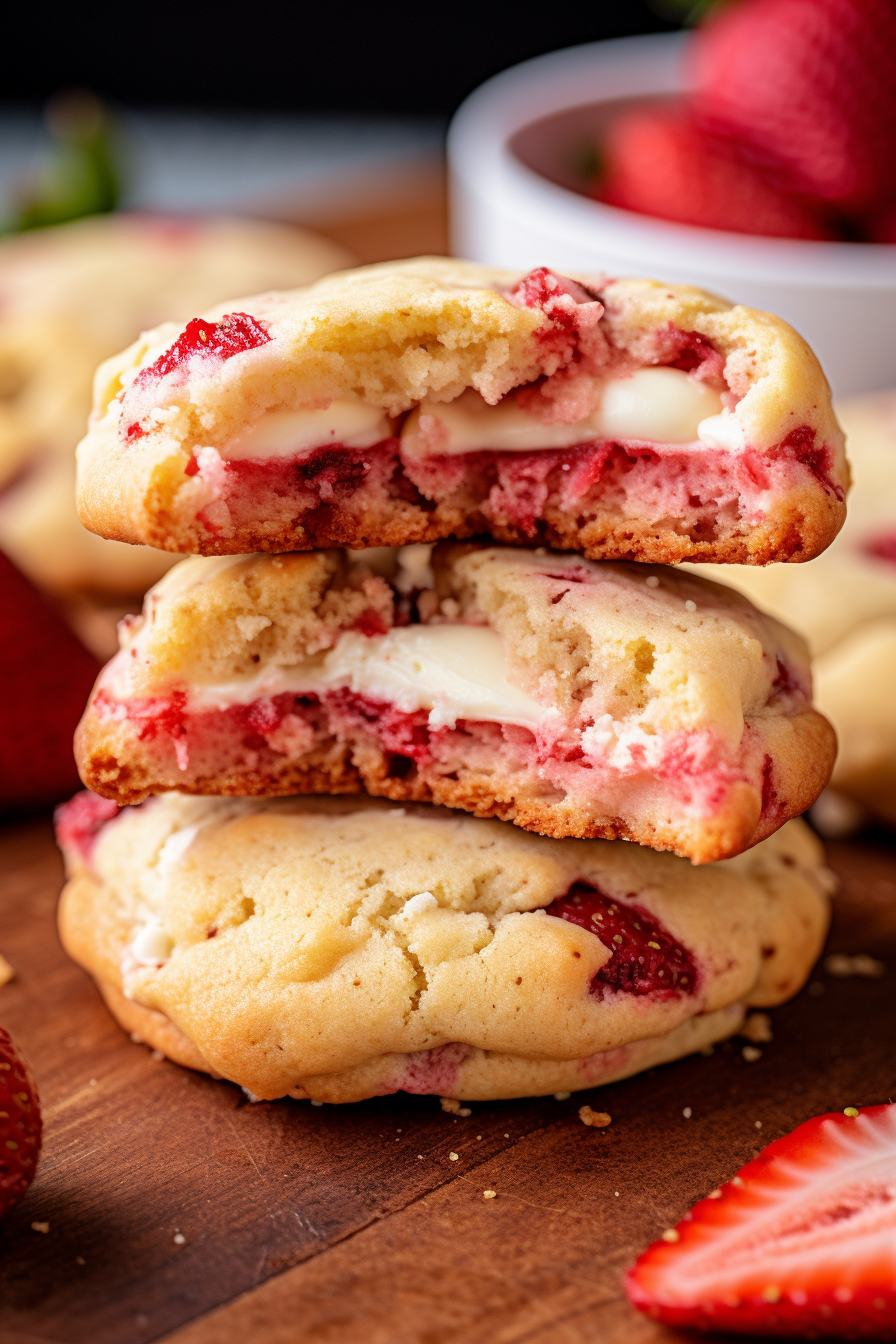 Strawberry Cheesecake Cookies