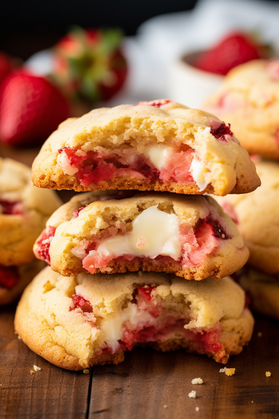 Strawberry Cheesecake Cookies