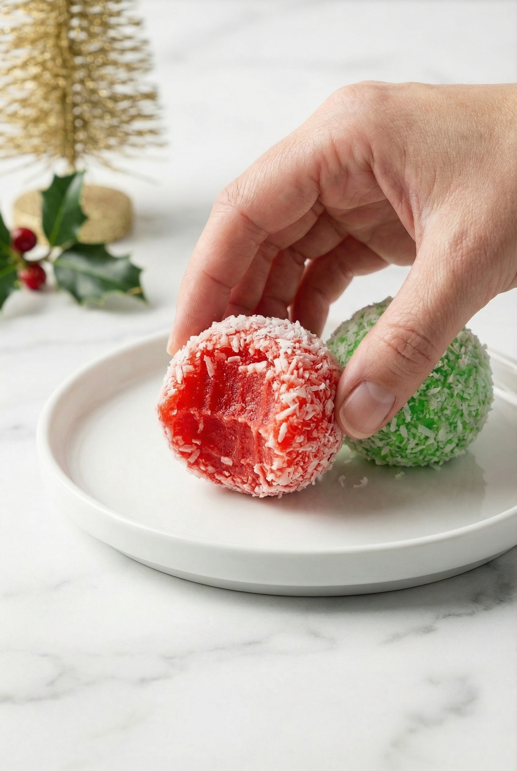 Mom’s Christmas Jello Balls