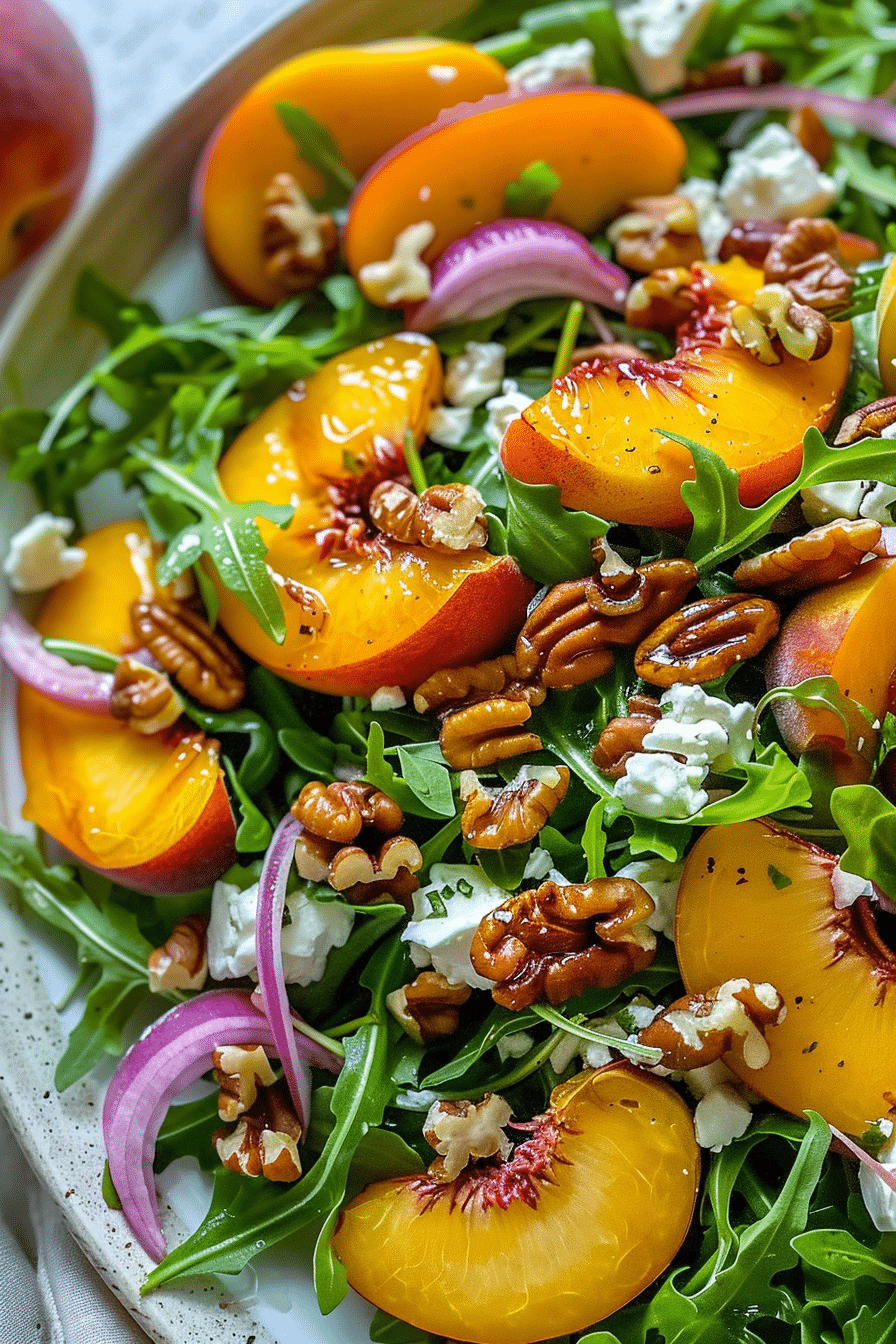 Peach Arugula Salad