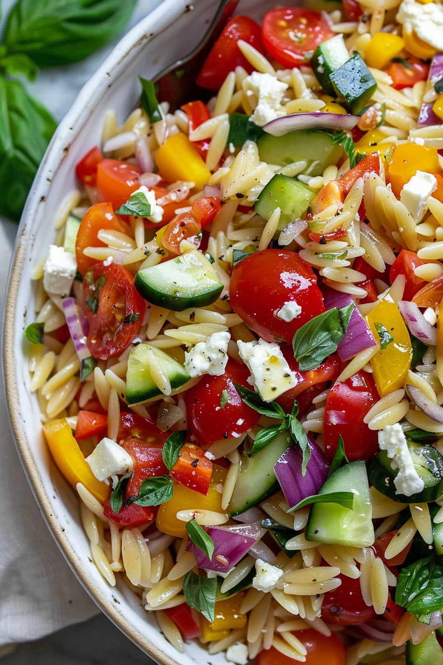 Rainbow Orzo Salad