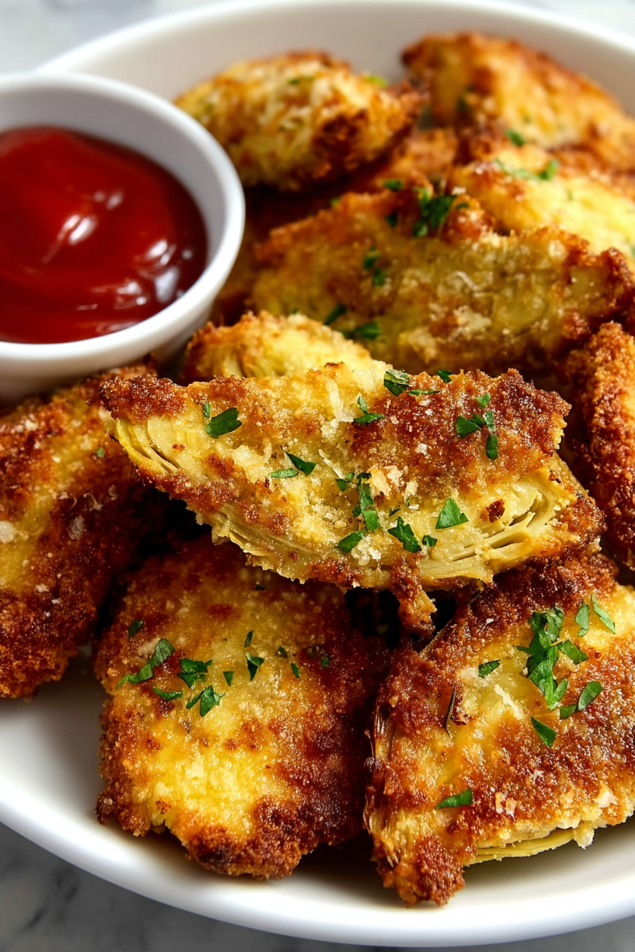 Baked Parmesan Artichoke Hearts