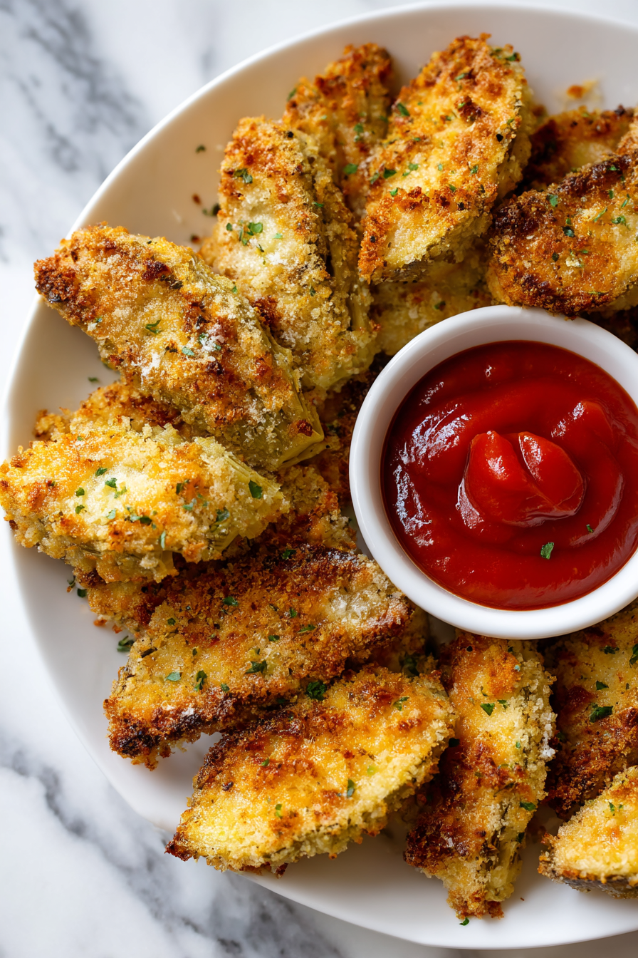 Baked Parmesan Artichoke Hearts