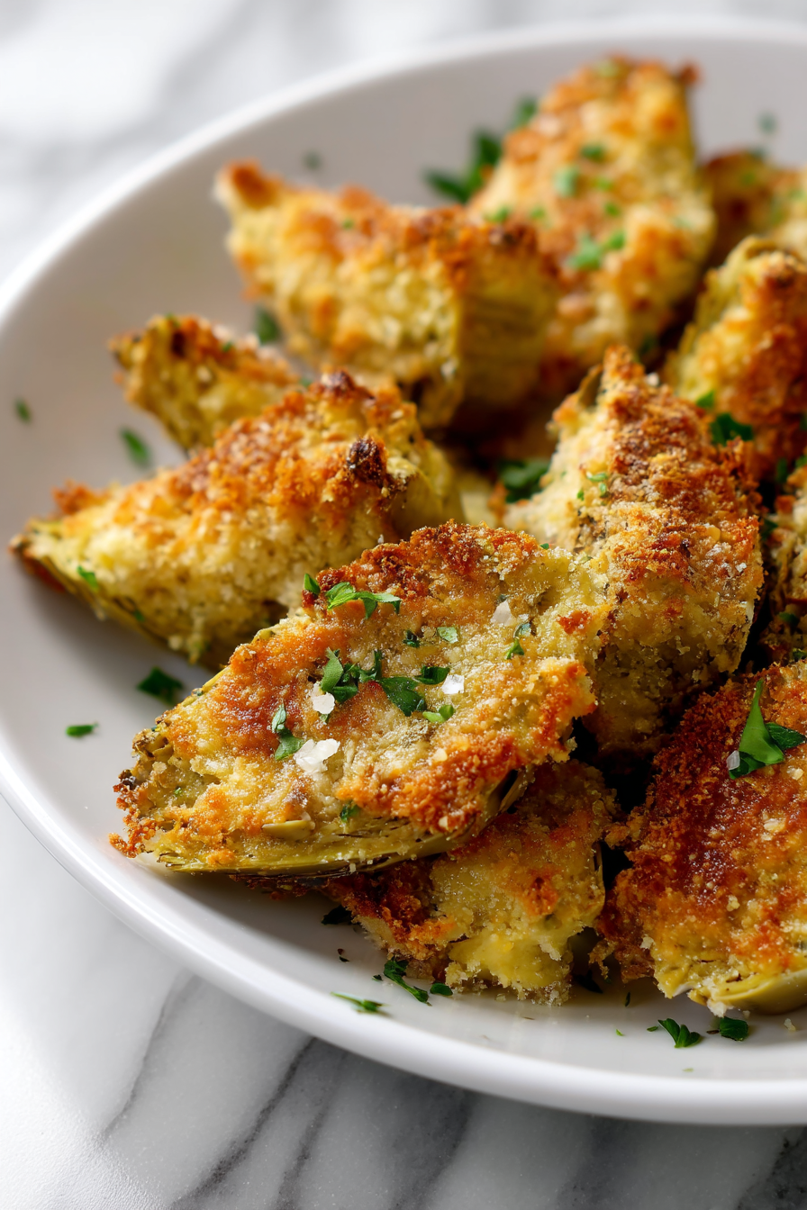 Baked Parmesan Artichoke Hearts