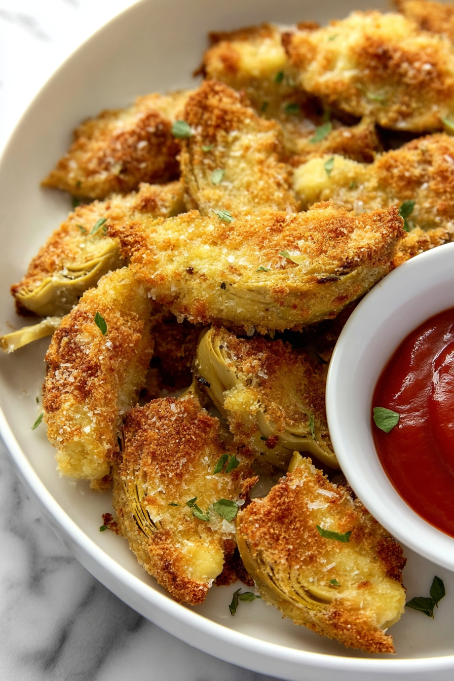 Baked Parmesan Artichoke Hearts