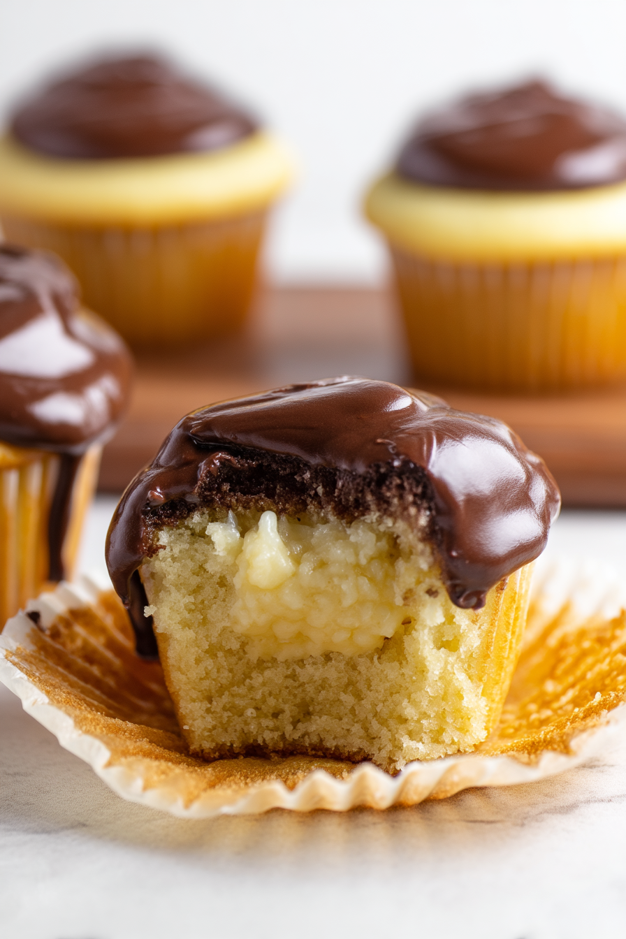 Boston Cream Cupcakes