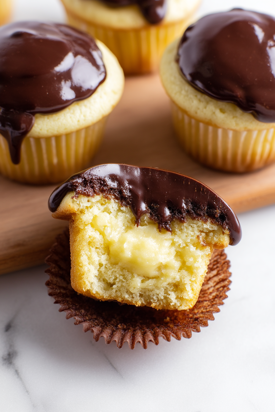Boston Cream Cupcakes