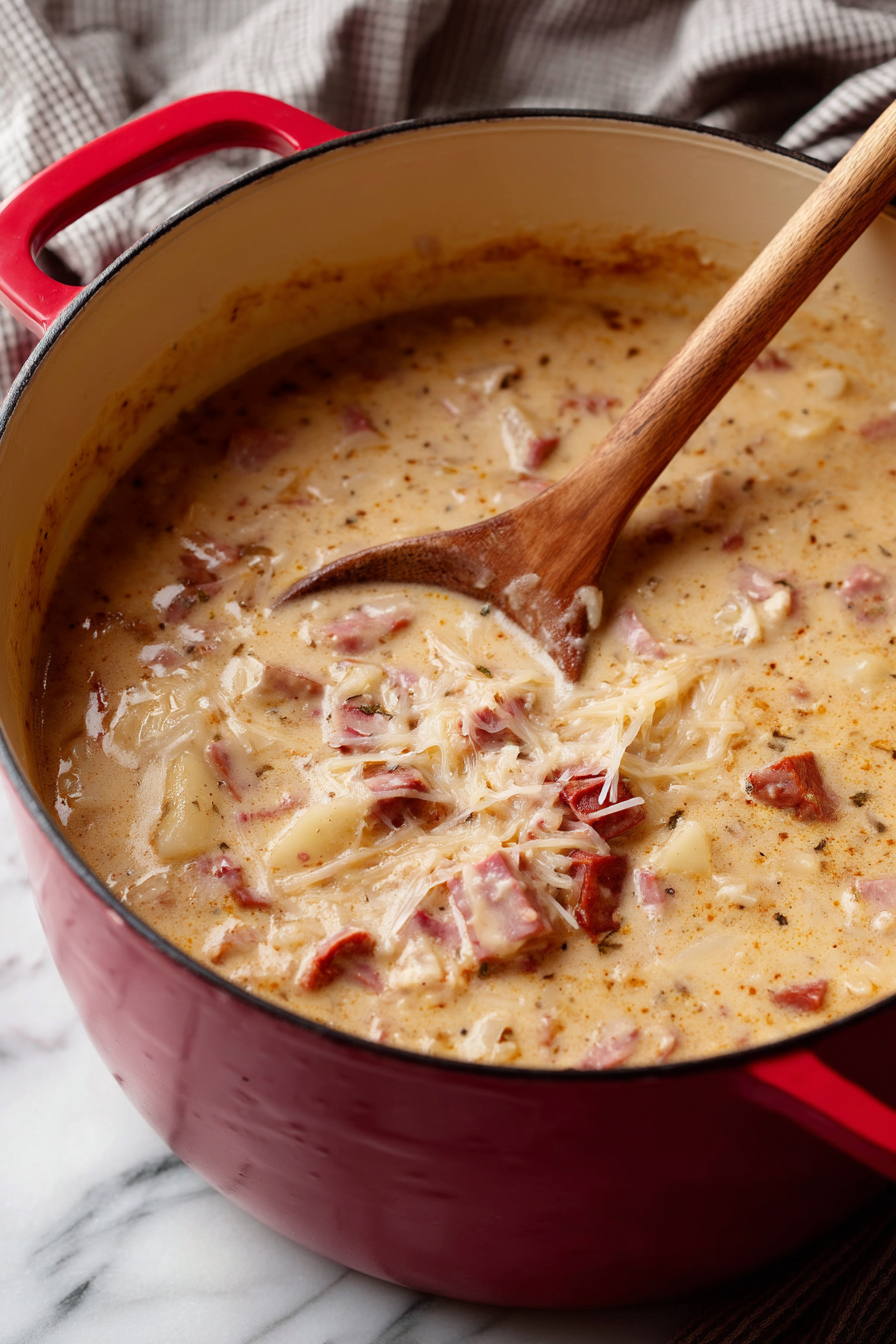 Creamy reuben soup